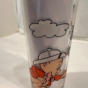 PEPSI Collector Series PORKY PIG DAFFY DUCK 1976 Warner Bros glass Vintage
